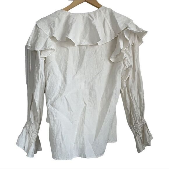 Rejina Pyo Camila Cotton Blouse in White - Picture 9 of 12
